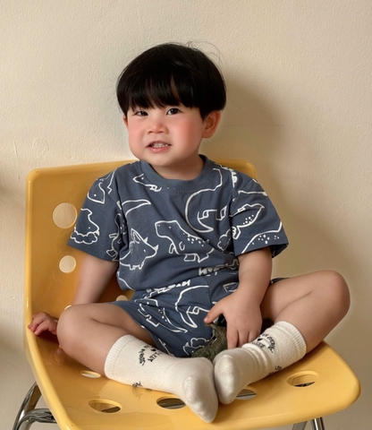 - BỘ ĐÙI BÉ TRAI XANH DƯƠNG KHỦNG LONG TRẮNG