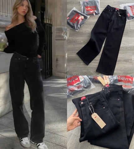 QUẦN JEAN SUÔNG LEVIS MÀU ĐEN XUẤT DƯ