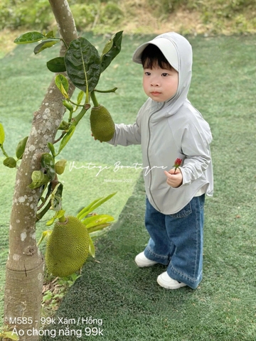 - ÁO CHỐNG NẮNG BÉ MÀU GHI