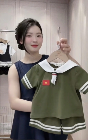 VÂY BỘ XANH LÁ CỜ VN