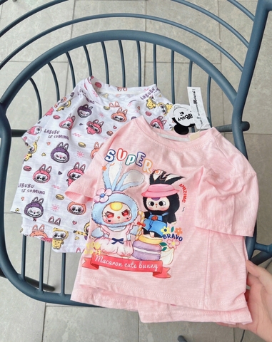 - SET 2 BỘ BÉ GÁI XƯỢC LABUBU SUPER hồng trắng
