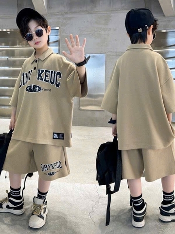 - BỘ ĐÙI BÉ TRAI SIZE ĐẠI ÁO POLO NÂU SIMY