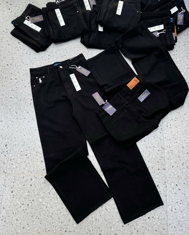 QUẦN JEAN SUÔNG POLO THÊU NGỰA MÀU ĐEN XUẤT XỊN