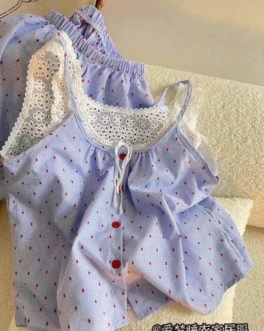 BỘ ĐÙI 2S KẺ XANH CƯC ĐÓ PHỐI REN