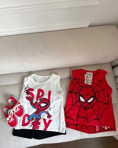 - SET 2 BỘ ĐÙI BÉ TRAI BA LỖ NHỆN đỏ trắng SPIDEY