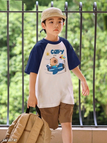 - BỘ ĐÙI BÉ TRAI SIZE ĐẠI CAPY pilot QUẦN NÂU