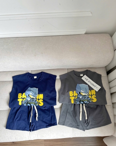 - SET 2 BỘ ĐÙI BÉ TRAI BA LỖ BATMAN than xám