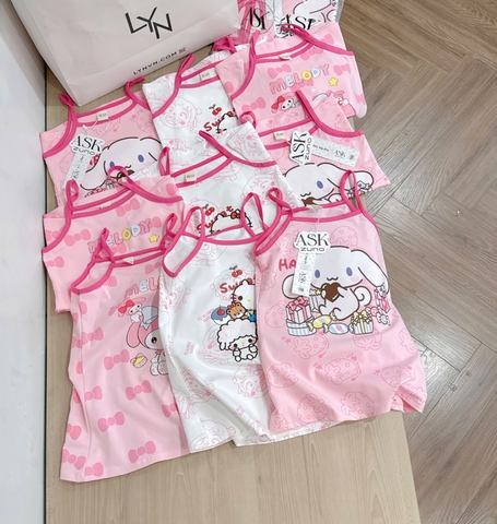 - SET 3 VÁY BÉ GÁI 2S HỒNG THỎ MELODY