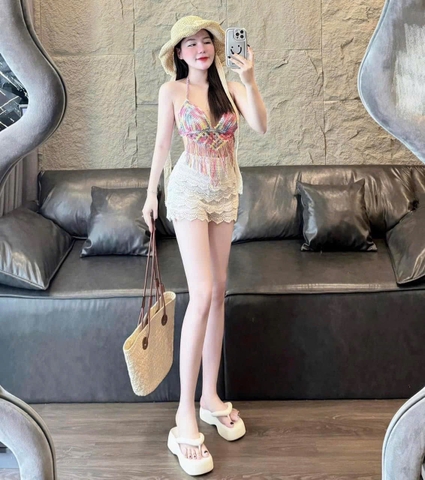 SET BRA REN SẮC MÀU QUẦN BE QC