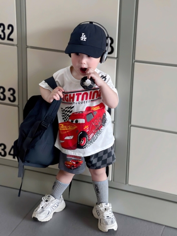 - BỘ ĐÙI BÉ TRAI OTO Mc Queen QUẦN XÁM