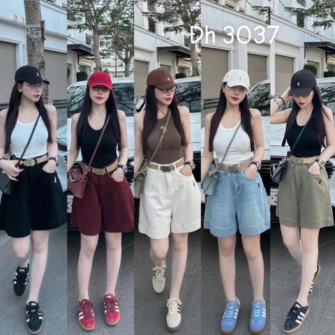 QUẦN SOOC JEAN NGỐ THÊU NGỰA 5 MÀU