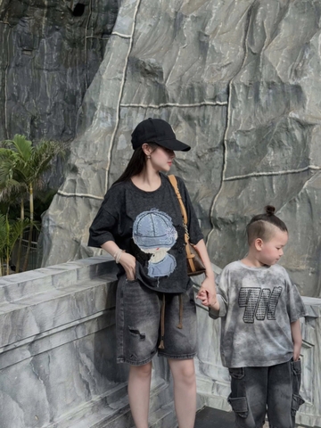 QUẦN SOOC JEAN NGỐ DÂY RÊU MÀU KHÓI