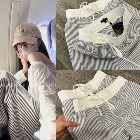 Hàng nhà máy - QUẦN SUÔNG KẺ VIỀN CẠP MASSIMODUTI