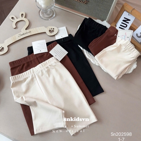 - SET 3 QUẦN ĐÙI LEGGING NGỐ BÉ GÁI đen nâu be