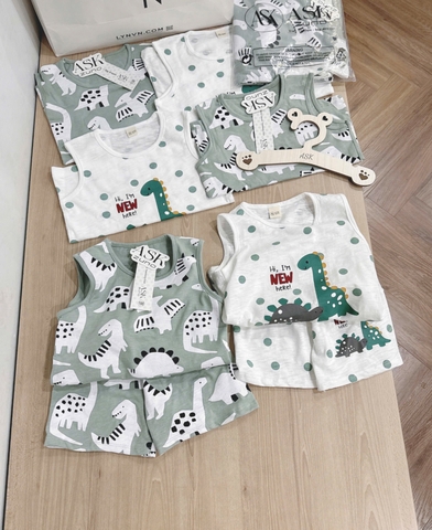 SET 2 BỘ ĐÙI BÉ TRAI BA LỖ XƯỢC KHỦNG LONG NEW