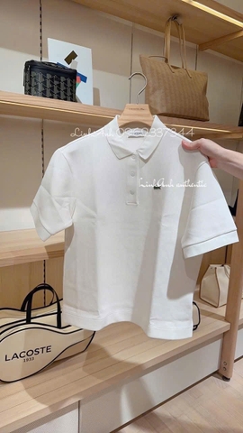 Hàng nhà máy ÁO POLO TRẮNG CÁ SẤU XANH XUẤT DƯ