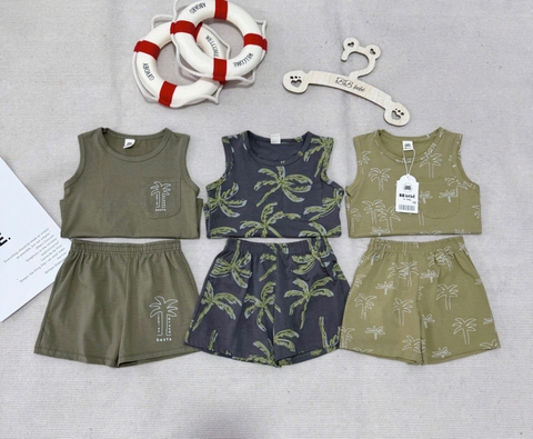 - SET 3 BỘ ĐÙI BÉ TRAI BA LỖ CÂY DỪA rêu xám