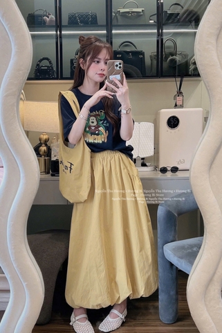 SET AO THAN MIX CV VÀNG KÈM TÚI