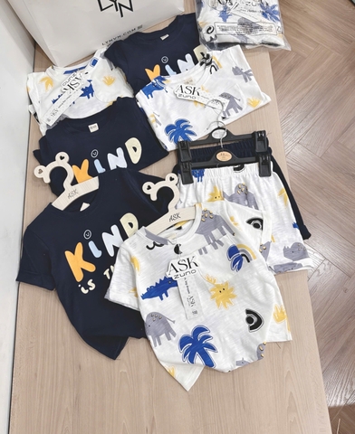 - SET 2 BỘ ĐÙI BÉ TRAI THÚ KIND COOL than trắng