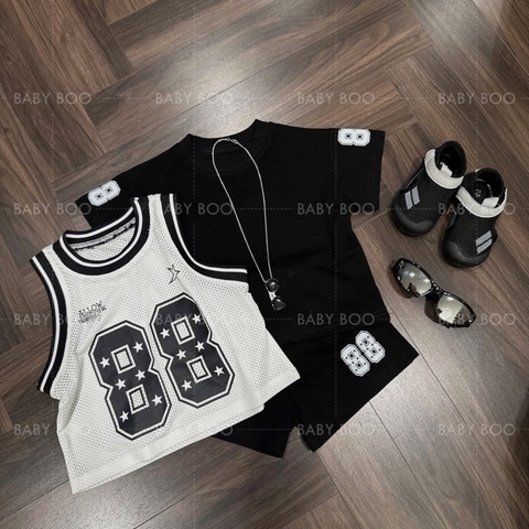 - SET BÉ TRAI 3CT ĐEN 88 PHỐI ÁO LƯỚI TRẮNG