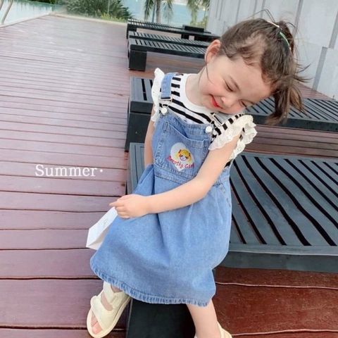 SET VÁY BÒ BÚP BÊ KÈM ÁO KẺ