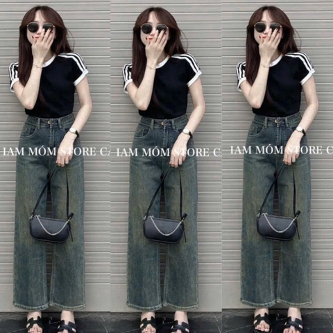 QUẦN JEAN SUÔNG TRƠN TAG CHỮ