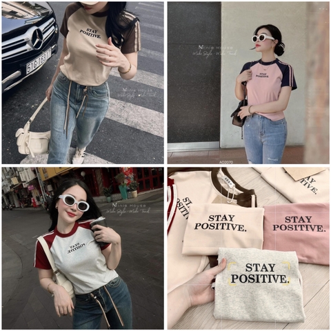 B - ÁO PHÔNG NỮ PHỐI MÀU VIỀN STAY POSI