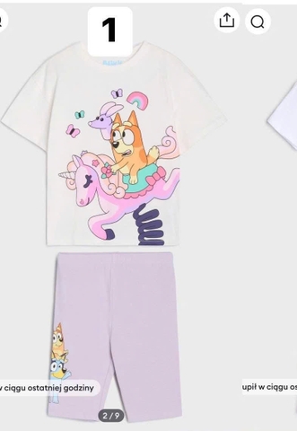 - BỘ BÉ GÁI ÁO TRẮNG BLUEY QUẦN NGỐ TÍM