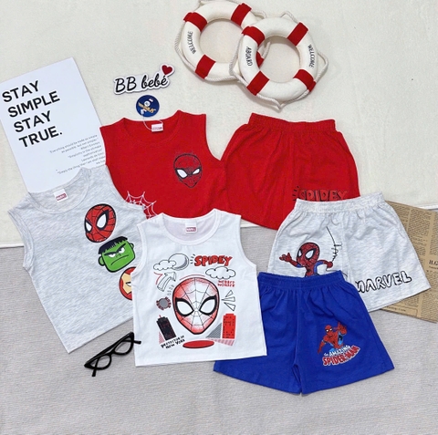 - SET 3 BỘ ĐÙI BÉ TRAI BA LỖ MARVEL ĐỎ GHI TRẮNG