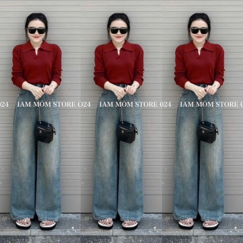 QUẦN JEAN SUÔNG CAN GẤU XẺ XANH M722 - M3223