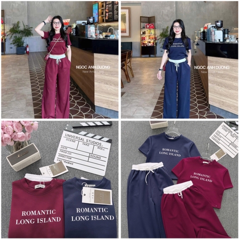 - BỘ NỮ THIẾT KẾ ÁO CỘC ROMANTIC QUẦN SUÔNG