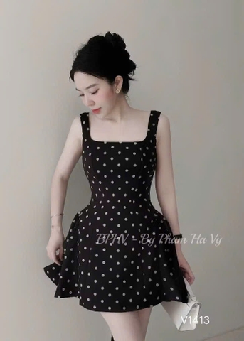 VÂY CUP NGỰC CHẤM BI 2 MÀU