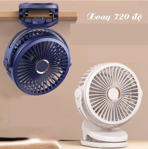 Quạt Mini Tích Điện Để Bàn Cực Mát, Quạt Tích Điện Mini Kẹp Bàn, Độ Kẹp Chắc Chắn Cho Dân Văn Phòng