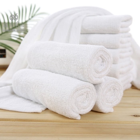 Khăn tắm gội trắng chất lượng xuất nhật 100% cotton 48*100cm mềm mịn, siêu thấm