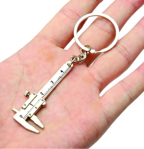 Móc khóa kiêm thước kẹp mini có thể điều chỉnh đo thân tối đa phi 45