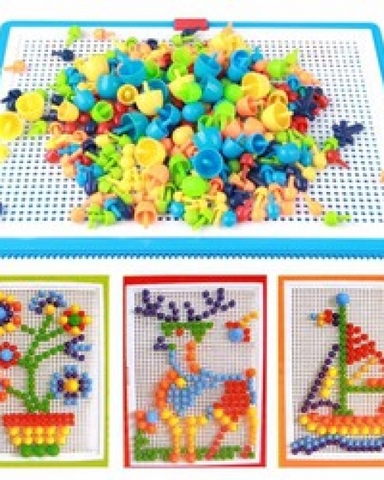 Bộ đồ chơi ghép hạt nhựa Creative Mosaic trí tuệ 296 hạt