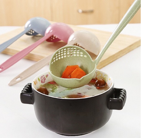 Muôi muỗng thủng múc canh, múc lẩu lúa mạch 2 in 1 tiện lợi
