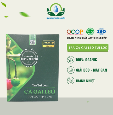 Trà Cà Gai Leo hộp 30 túi lọc 5 gr thải độc - mát gan