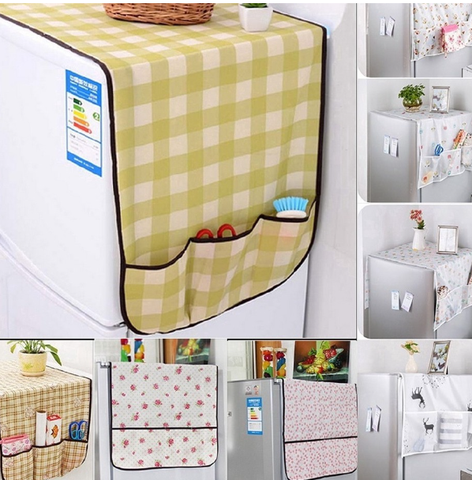 Tấm bạt phủ tủ lạnh, máy giặt tiện dụng vừa chống bụi bẩn, chống thấm vừa đựng được những đồ khác ở 2 bên tiện dụng