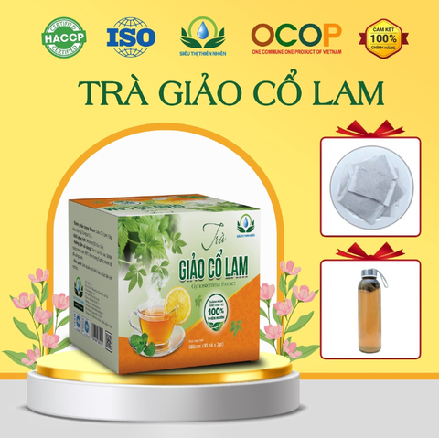 Trà Giảo Cổ Lam hộp 30 Túi Lọc x 3Gram giúp giảm béo, giảm căng thẳng, bảo vệ gan