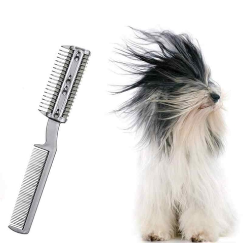 Lược 2 đầu 2 dao cạo chuyên chải lông thú cưng chó mèo tiện