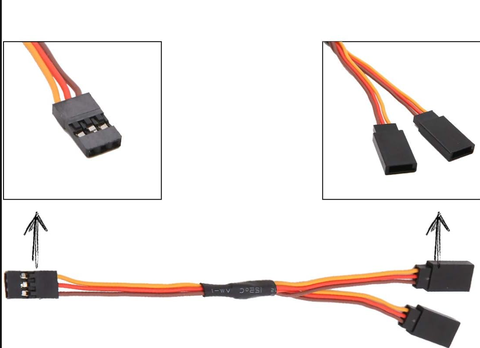 Dây cáp chia nhánh chữ Y kết nối Servo/ESC dài 15cm dùng cho xe/tàu/trực thăng điều khiển từ xa