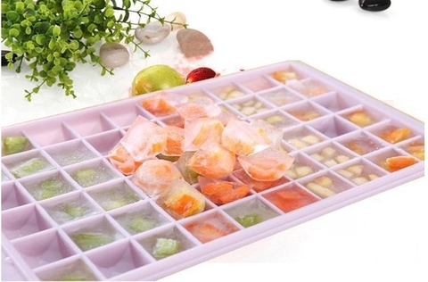 Khay Làm Đá Viên Tủ Lạnh, làm thạch, chocolate bằng nhựa 84 viên mini