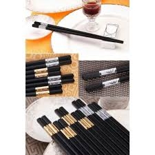 Hộp 10 đôi đũa ăn hợp kim đầu bọc vàng, bạc