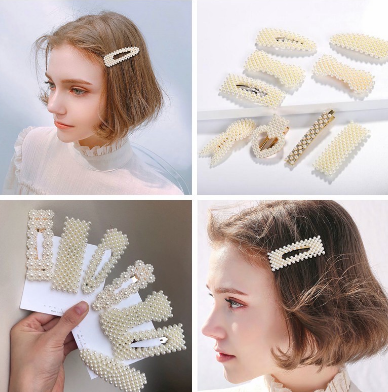 Kẹp tóc ngọc trai Hàn Quốc thời trang, siêu hót- NGỌC TRAI NHÂN TẠO LÀM TỪ NHỰA