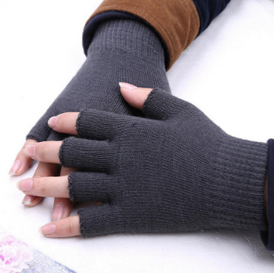 Găng tay len cụt hở ngón thời trang, ấm áp, thuận tiện làm việc, học hành