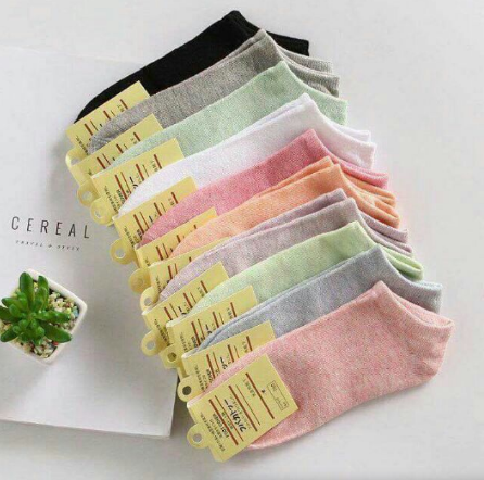 Com bo 5 đôi Tất cổ ngắn cotton dành cho  nữ hàng xuất Nhật Muju mềm mại, thông thoáng, dễ chịu