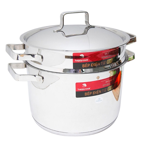 Bộ xửng 3 đáy nắp kiếng HappyCook Milan 24cm