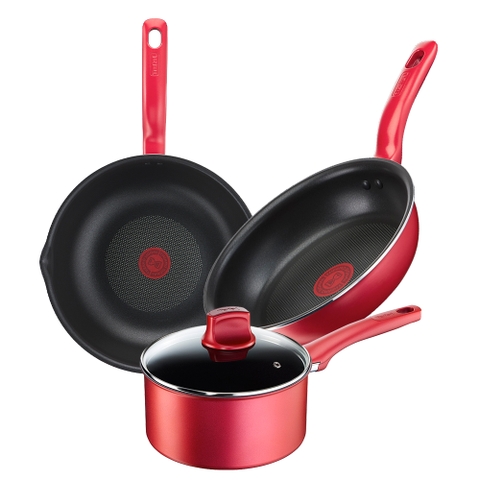 Bộ nồi chảo So Chef Tefal chảo 21cm G1350295/ chảo sâu 24 cm G13584495/ Quánh 18 cm G1352395