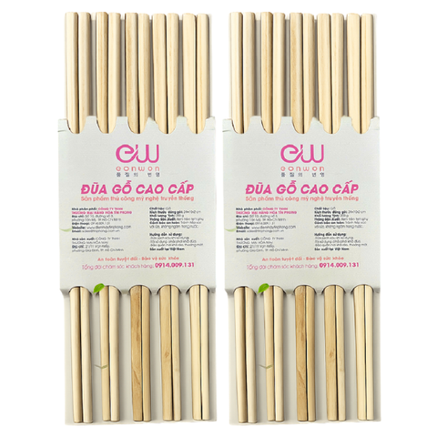 Combo 2 Bộ 10 đũa gỗ Eonwon EW-001